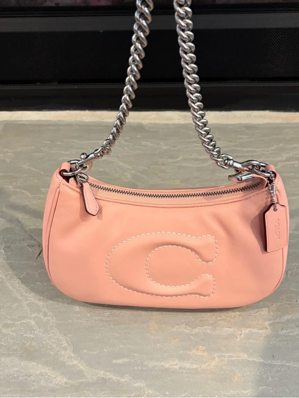 Coach Teri NWOT Nappa Leather Quilted Chain Handle Shoulder Bag - Picture 8 of 10